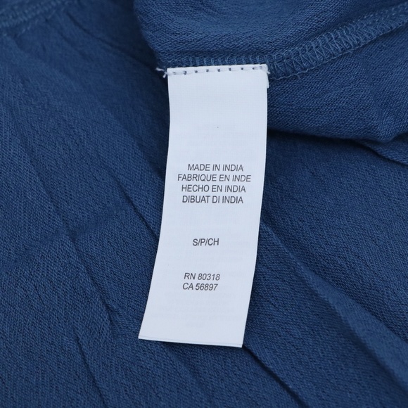 Lucky Brand Cutout Peasant Top Blue Small - Picture 7 of 9